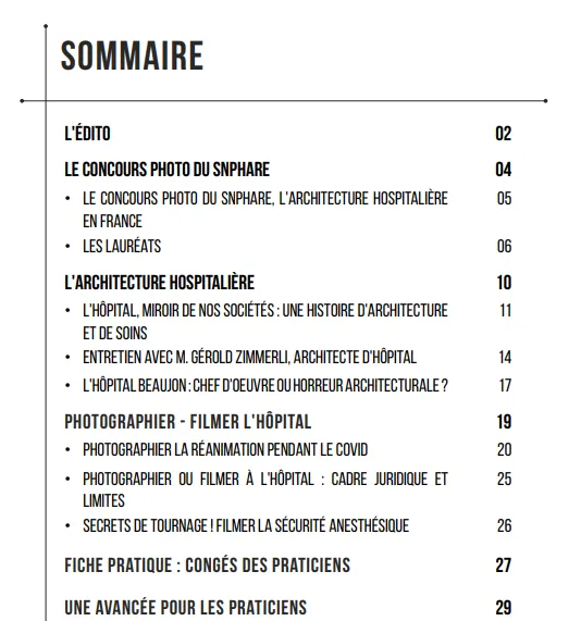 Sommaire phare 110